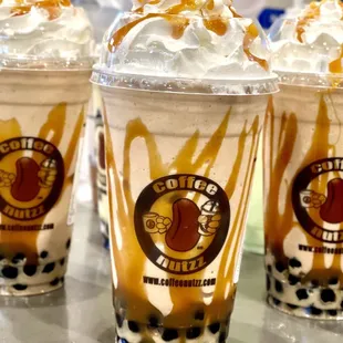 Caramel Frappanutzz extra caramel, extra Boba!