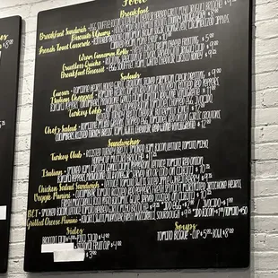 Menu is super hard to read