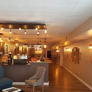 the lobby of a hotel