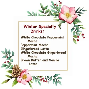 Winter specialty drinks