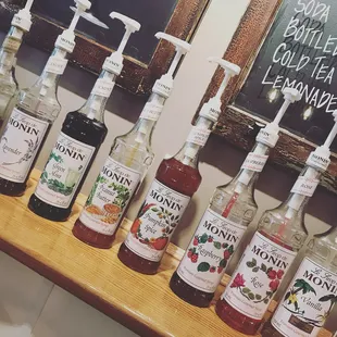 Lots of different flavors to add to your drinks. Customize to your own taste.