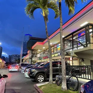 outside