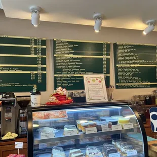 the menus on the wall