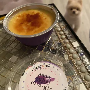 After dinner Dessert- Ube creme brulee 2-16-22