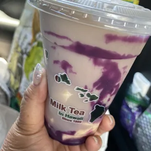 5-31-21 Ube milk tea