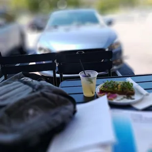 a plate of food on a table