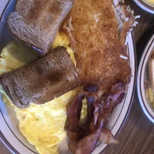 Two Eggs, Meat, Toast N Potato
