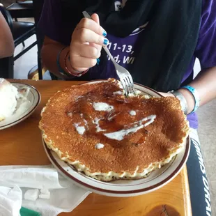 Holy Pancake, Batman. Never seen a pancake that big.