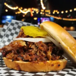 Chopped Brisket Sandwich