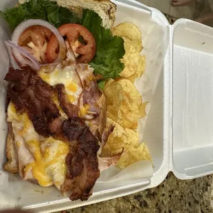 Croissant club on Texas toast. Allergen free.