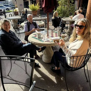 Outdoor seating too.