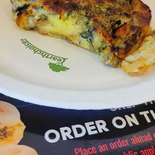 Spinach artichoke quiche