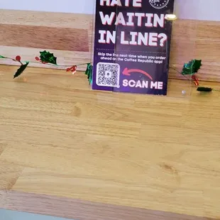 Order ahead option