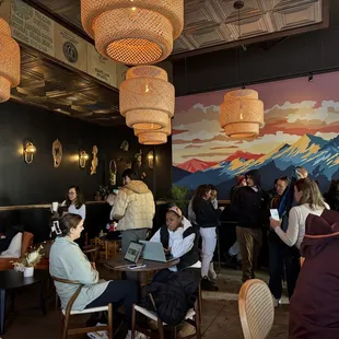 Busy weekend coffee shop