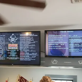 menu as of April 2023