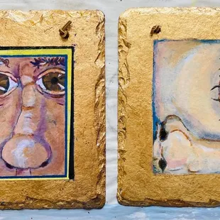 Sample slate roof-tiles