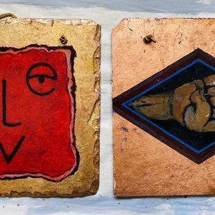 Sample slate roof-tiles