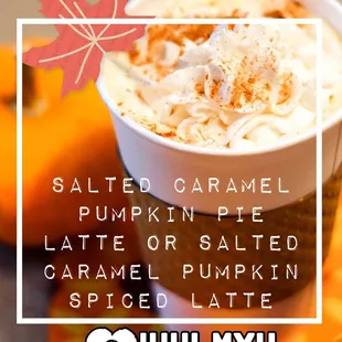 Salted Caramel Pumpkin Pie Latte. Oh my!