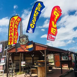 Front Street Corner View of Coffee Shack Brew and Q