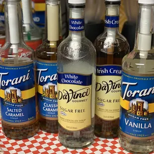 Our Sugar Free Options Available