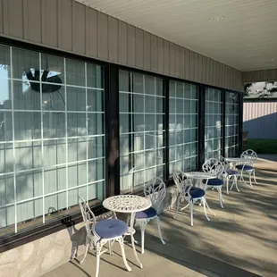 Outside covered seating