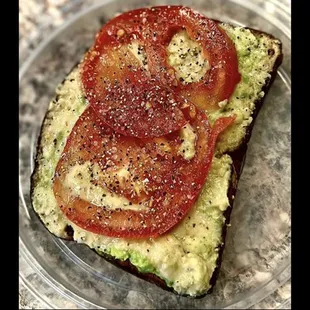 Hummus avocado toast