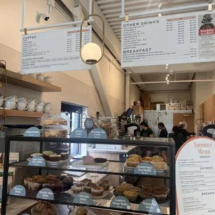 Menu and baked goodies