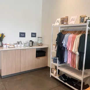 Self service counter and some merchandise