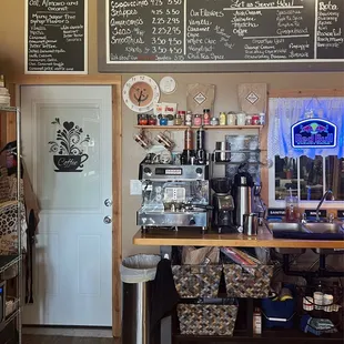 Coffee bar.