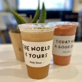 You had me at aloe (front) + Tart Smoothie (back)