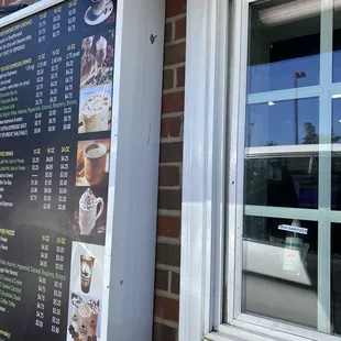 a menu and a window