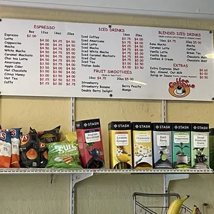 coffee menu