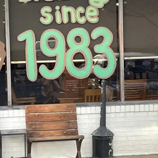 a bench outside