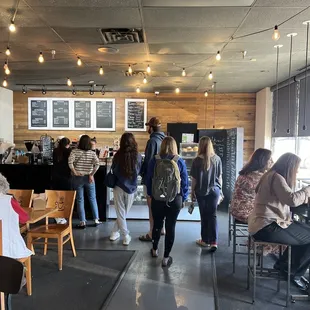 Locals in line for this cutesy coffee shop