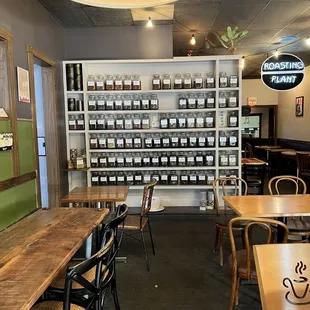 Just a few of their options. They have large bins of whole beans in a variety of flavors and roasts!