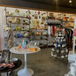 thrift store attached to coffee house