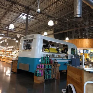 Coffee truck inside Whole Food
