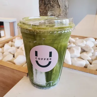 Black Sesame Matcha Latte