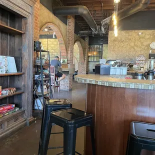 the interior of a coffee shop