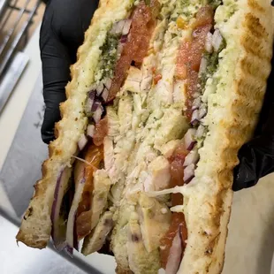 Spicy Bok Bok Chicken Panini (IG: @foodwithbros)