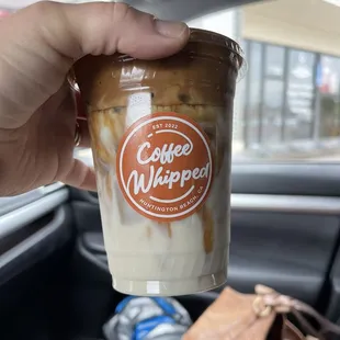 Dalgona with oat milk. So rich but delicious!