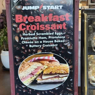 Food option. Breakfast croissant  it&apos;s good!