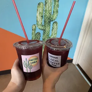 Hibiscus and black tea mixed!