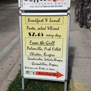 I went in the restaurant seeing this sign on Brickell (and checked Yelp).  BUT