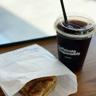 Vegan Coffee Cake with a Cold Brew