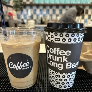 Iced Instigator and a vanilla latte