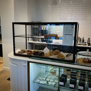 a display of pastries and pastries