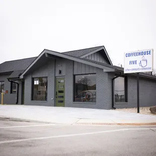 the front of the building