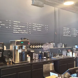 Order at counter. Menu on back wall behind counter