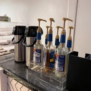 Coffee fixings.